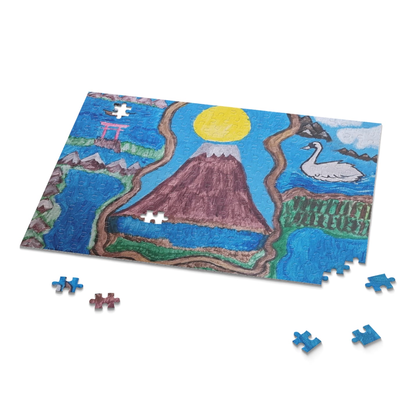 🧩 Puzzle 30 pièces – "On the Way to Mount Fuji"