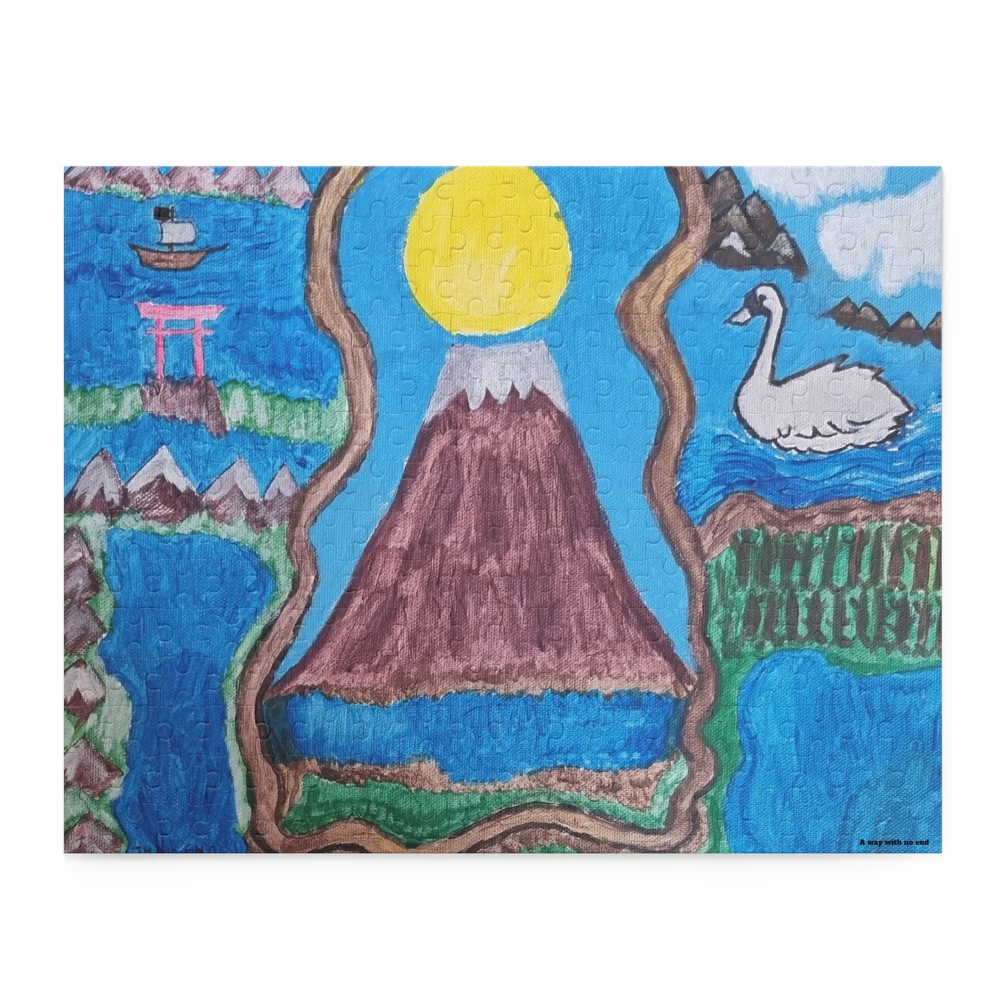 🧩 Puzzle 30 pièces – "On the Way to Mount Fuji"