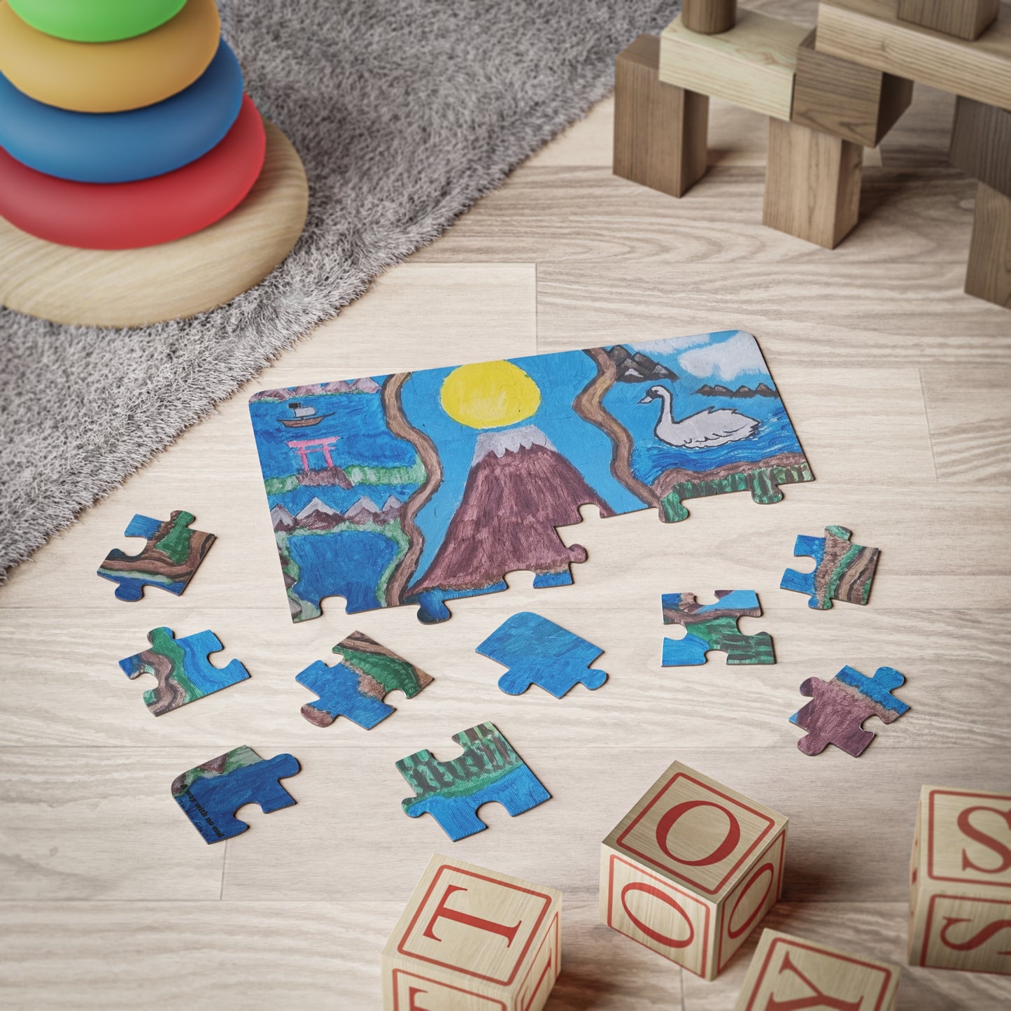 🧩 Puzzle 30 pièces – "On the Way to Mount Fuji"