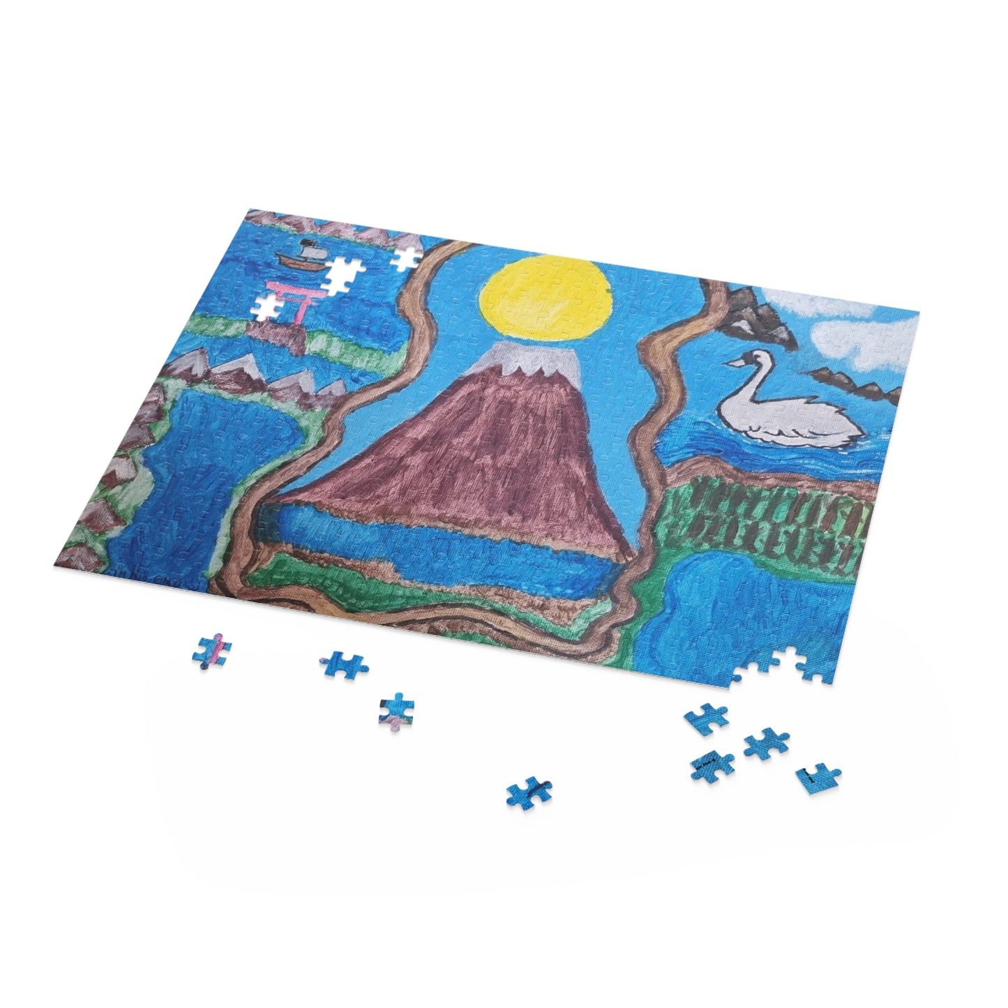 Puzzle 500 pièces : En route vers le Mont Fuji